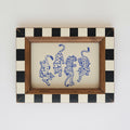 4 cats art print - blue