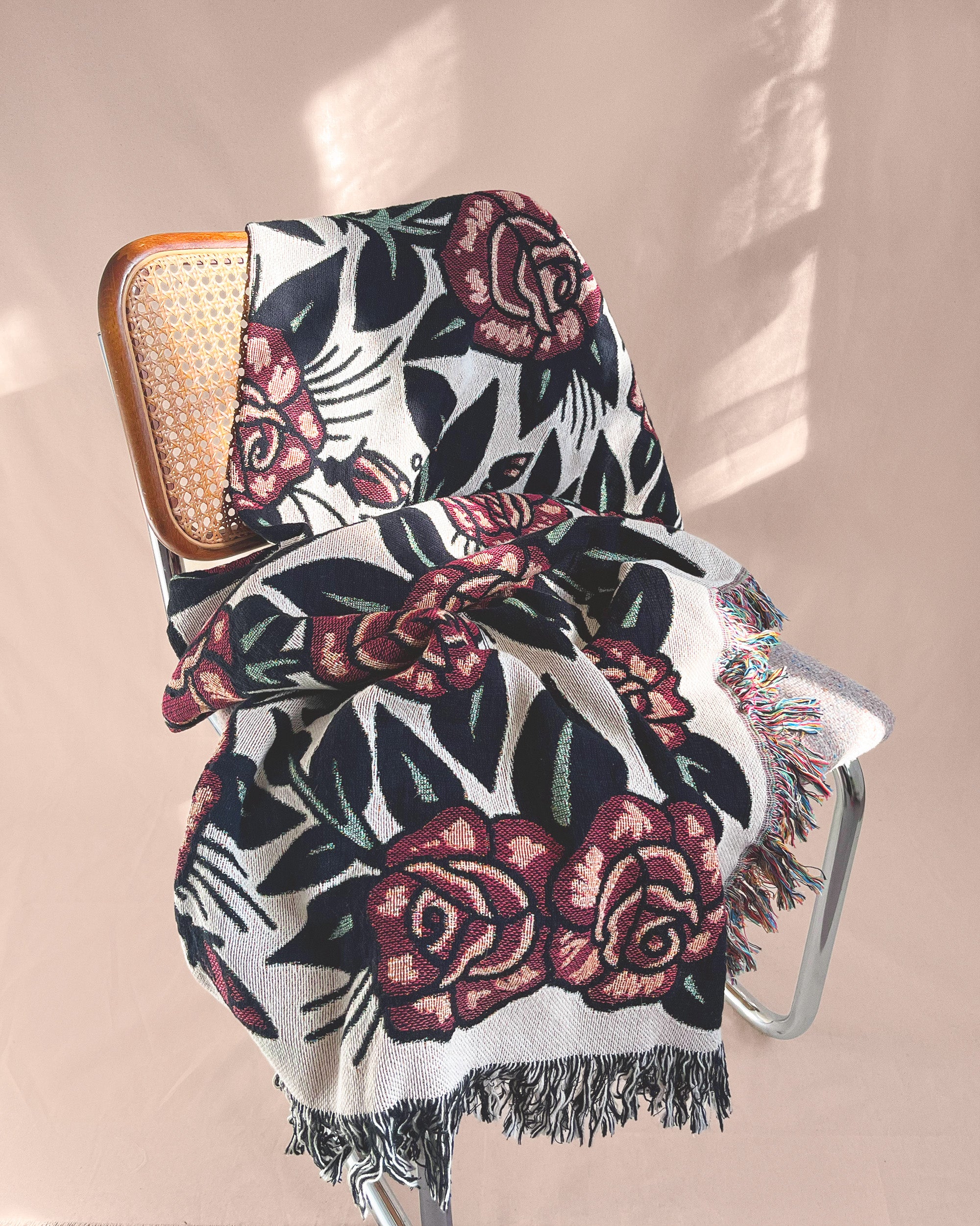 red bloom blanket