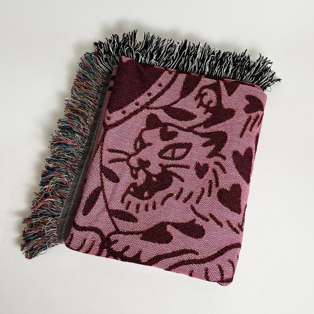 pink lovecats blanket
