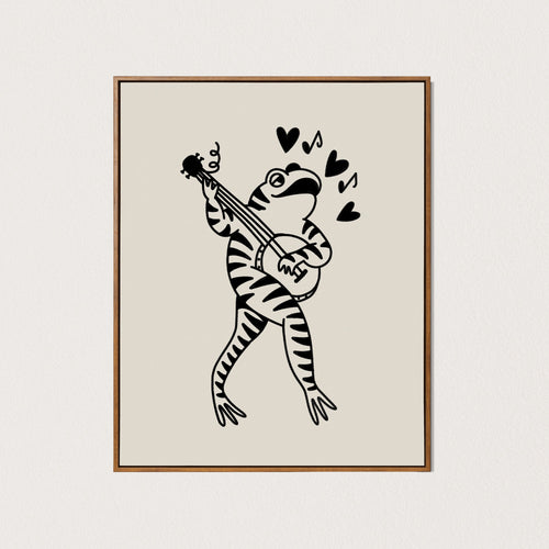 banjo frog art print