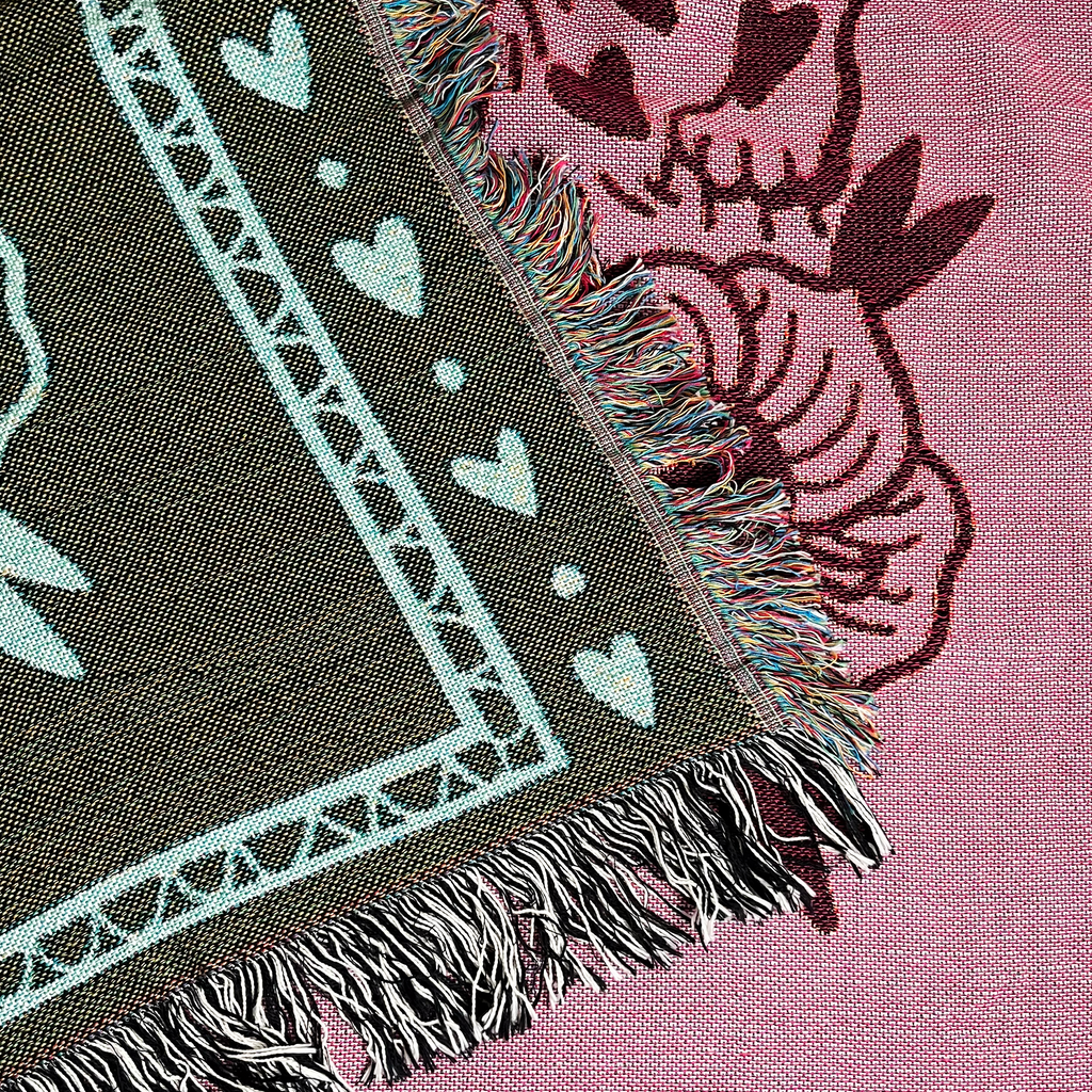 pink lovecats blanket